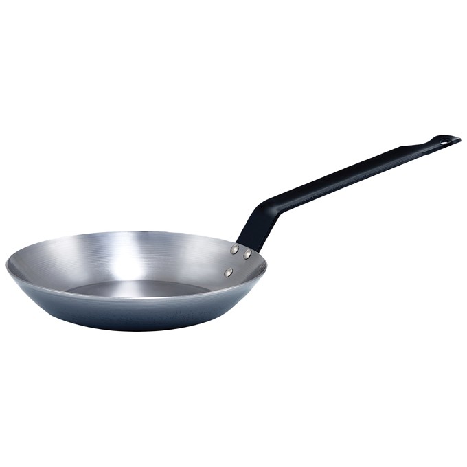 11" French Style Fry Pan, Polished Carbon Steel Spain