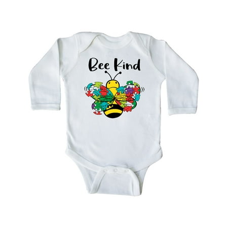 

Inktastic Autism Awareness Bee Kind Gift Baby Boy or Baby Girl Long Sleeve Bodysuit
