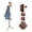 Dark Walnut, variant on stusgo Coat Rack Freestanding,Wooden Coat Tree with 8 Hooks and 3 Adjustable Section Height (Log)