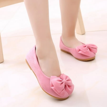 

YOHOME Children Kid Baby Girls Solid Bowknot Student Single Soft Dance Princess