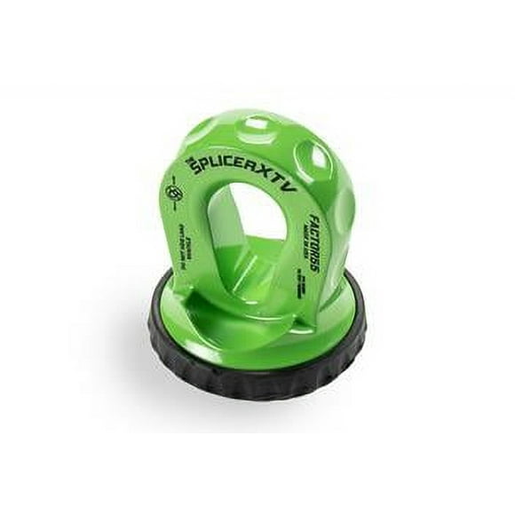 Factor 55 Winch Cable Shackle Mount 00355-08 Splicer XTV; Fits Up To 5/16 Inch Diameter Synthetic Winch Ropes; 16000 Pounds Capacity; Green; Single
