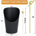 thumbnail image 6 of 50 (14 oz) Charcuterie Cups + 200 Cocktail Picks + 50 Labels, Black Disposable Charcuterie Cups with Sticks (2 Types), 6 of 12