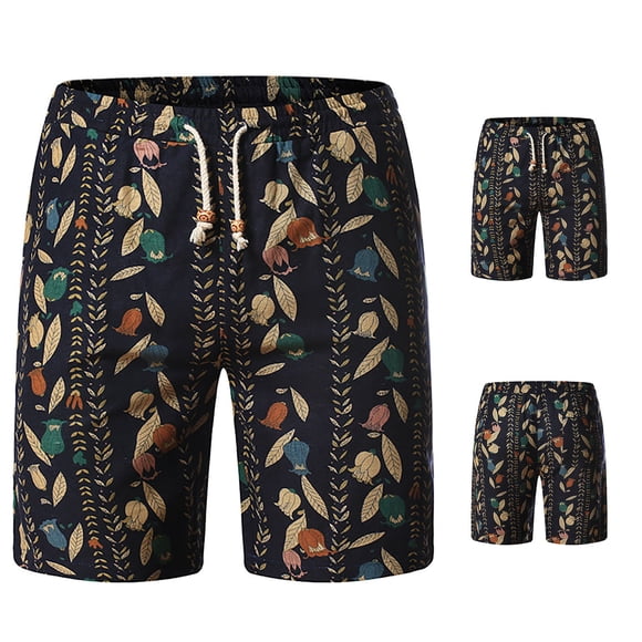 CEHVOM Summer Beach Pants Cotton And Linen Shorts Men
