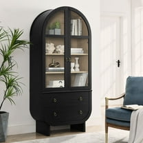 Modway Nyx Arched Display Cabinet in Black