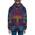 thumbnail image 4 of Kll Unisex Kids Boys Girls Hooded Pocket Pullover Hoodies-Indian Mandalas Dragonfly, 4 of 9