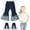 Blue, variant on TAIAOJING Toddler Baby Kids Bell Bottom Jeans Girls Hang Dyed Gradient Stretch Pants Bell Bottoms Ruffle Trousers Flare Pants Casual Joggers, 12-18 Months