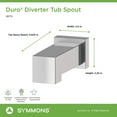thumbnail image 2 of Duro Diverter Tub Spout in Polished Chrome, 2 of 4