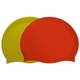thumbnail image 1 of 2 Pieces Adult Silicone Swim Cap Waterproof Swimming Hat Durable Non-Slip Elastic Swimming Cap, 1 of 6