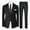 Black, variant on Cloudstyle Men's Slim Fit Double-Breasted Peak Lapel Suit Set - Business Casual Blazer & Trousers with 7 Pockets