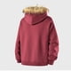 thumbnail image 5 of pstuiky manga larga para hombre, Chaqueta tipo cárdigan con cremallera y capucha de manga larga de color liso para hombre tops de invierno para hombre m, 5 of 5