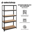 thumbnail image 2 of Estante Metalico Organizador Anaquel Mueble 5 Niveles Xtellar negro, 2 of 3
