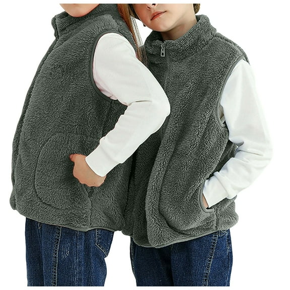 Staki Baby Winter Coat Girls Puffer Vest Stand Collar Sleeveless Warm Jacket Cute Outerwear(Dark Green,3-5 Years)