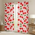 thumbnail image 2 of Homewish Red Cherry Curtains Pack of 2 (42x84 Each),Cute Heart Print Curtains Blackout,Geometric Polka Dots Bedroom Curtains For Girl Kids,Breathable Home Decor, 2 of 6