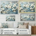 thumbnail image 4 of Designart "Peaceful White And Blue Dogwood" Dogwood Floater Framed Canvas Prints, 4 of 5