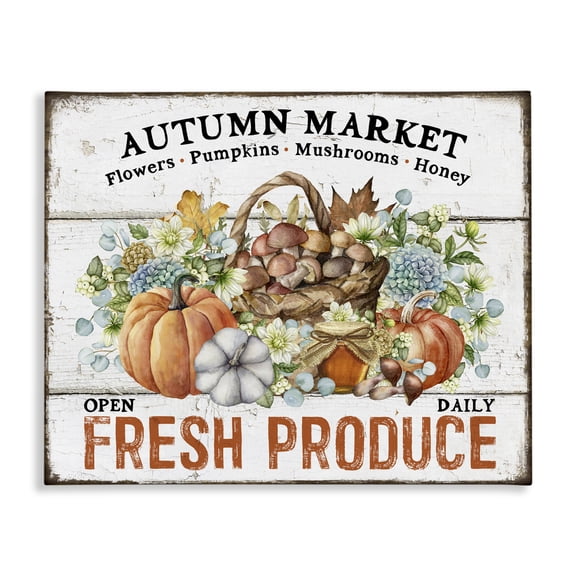 Stupell Industries French Country Autumn Market Produce Canvas Art, 20 x 16, by Creatif Belle