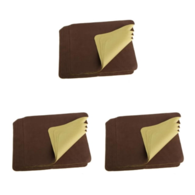 Decodeary 10 Pieces Microfiber Eyeglasses Camera Lens Cell Phones Cleaning Cloth Yellow+Brown 3Set