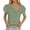 Green, variant on CAIXIA Womens T Shirts Women's Casual V Neck Color Washed T Shirt Short Sleeve Loose Fit Basic Tee No Size Label