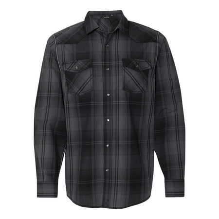 BURNSIDE - Burnside Long Sleeve Western Shirt - Walmart.com