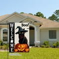 thumbnail image 2 of JOOCAR Halloween Black Cat Pumpkin Boo Welcome Linen Garden Flag for Fall Autumn Home Outdoor Garden Yard Door Decor 12x18 inch, 2 of 5