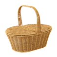 thumbnail image 2 of Baoblaze Picnic Basket Organizer Basket Decor Storage Bin Multipurpose Storage Basket L Oval, 2 of 8