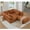 Orange, variant on 142" Chenille L-Shaped Modular Sectional Sofa with 4 Armrest Pillows & 4 Throw Pillows, 5-Seater Oversized DIY Deep Seat Sleeper Couch with Ottoman for Living Room