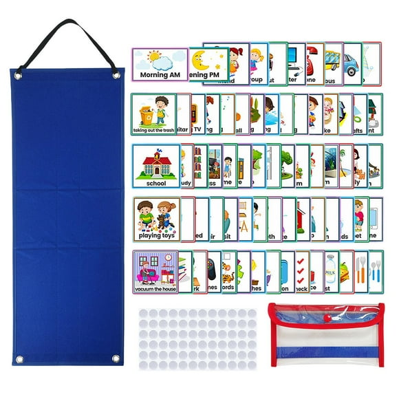 Vogacara Calendario Visual para niños, planificador Visual, materiales de aprendizaje para la escuela Juguetes