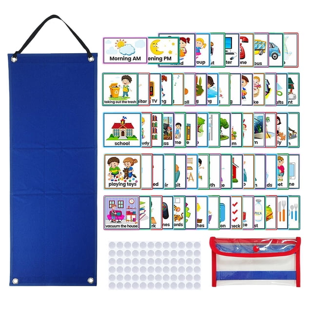 Vogacara Calendario Visual para niños, planificador Visual, materiales de aprendizaje para la escuela Juguetes
