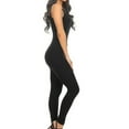thumbnail image 6 of Hpapadks Workout Sets for Women Sportswear Sleeveless Solid Stretch Scoop Neck Bodysuit Jumpsuit Yoga Outfits for Women Black S, 6 of 6
