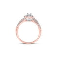 thumbnail image 3 of 14kt Two-tone Gold Princess Diamond Halo Bridal Wedding Engagement Ring 1/2 Cttw, 3 of 4