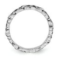 thumbnail image 2 of 925 Sterling Silver Stackable Expressions Black & White Diamond Ring Size: 7; for Adults and Teens; for Women and Men, 2 of 5