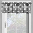 thumbnail image 4 of Ambesonne Geometric Valance & Curtain, 3D Checkered Ball Print, 55"x24", White and Charcoal Grey, 4 of 7