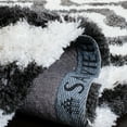 thumbnail image 6 of SAFAVIEH Barcelona Carmella Chevron Stripes Shag Area Rug, Graphite/Ivory, 4' x 6', 6 of 6