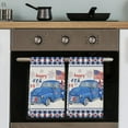 thumbnail image 4 of 4th of July Kitchen Towels Set of 2 US Flag Blue Truck Dish Towels and Dishcloths Sets Decorative Tea Towel Buffalo Plaid Firework Farmhouse Independence Day Absorbent Hand Towels for Kitchen Bathroom, 4 of 6