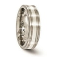 thumbnail image 4 of Edward Mirell Titanium Brushed&Polished w/Sterling Silver 7mm Band, 4 of 7
