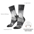 thumbnail image 4 of Cauagu 60s Black White Western Cowboy Print Crew Socks for Women and Men,Adult Athletic Running Socks 1-Pair Sports Socks Work Gear Socks with Moisture Wicking, 4 of 6