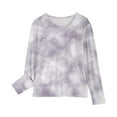 thumbnail image 6 of GigrtiJin Girls fall Tie-dye Shirts Long Sleeves Crew neck Casual Loose Blouse comfy Pullover fashion basic Tops, 6 of 6