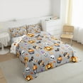 thumbnail image 3 of jejeloiu Spooky Halloween Queen Comforter Set,Trick Or Treat Bedding Sets,Cartoon Pumpkin Lantern Bedding Comforter Set For Teens,Microfiber Bedroom Decor Reversible,3 Pieces, 3 of 8
