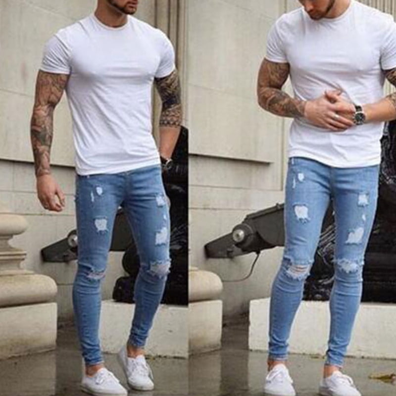 blue ripped jeans for boys