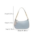 thumbnail image 7 of Women’s Light Blue Colorblock Shoulder Bag, Hobo Purse with Chain Strap, 7 of 7