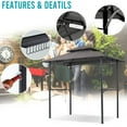 thumbnail image 6 of ABCCANOPY 8'x 5' Grill Gazebo Shelter, Double Tier Outdoor BBQ Gazebo Canopy with LED Light(Gray), 6 of 8