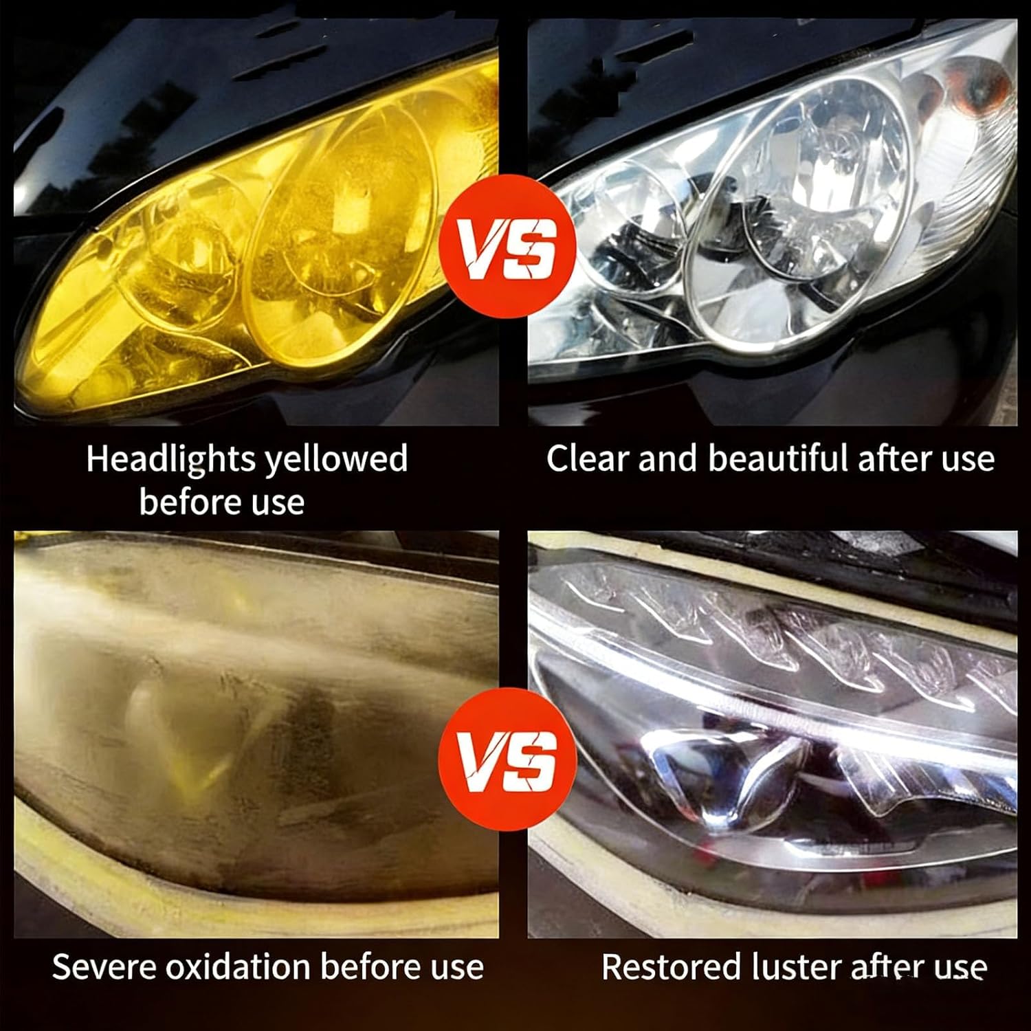100ml Acetone Headlight Restoration Kit with Vapor Cup – DIY Repair Tool for Foggy, Yellowed & Oxidized Lenses, Complete Car Polishing System   Z