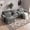 119" Gray, U Shaped, variant on AISWORD 113" Cloud Modular Sectional Couch, L‑Shaped Deep Wide Seat Sofa with Ottoman, USB Charging Port, Throw Pillows, Modern Chenille Living Room Furniture, Black