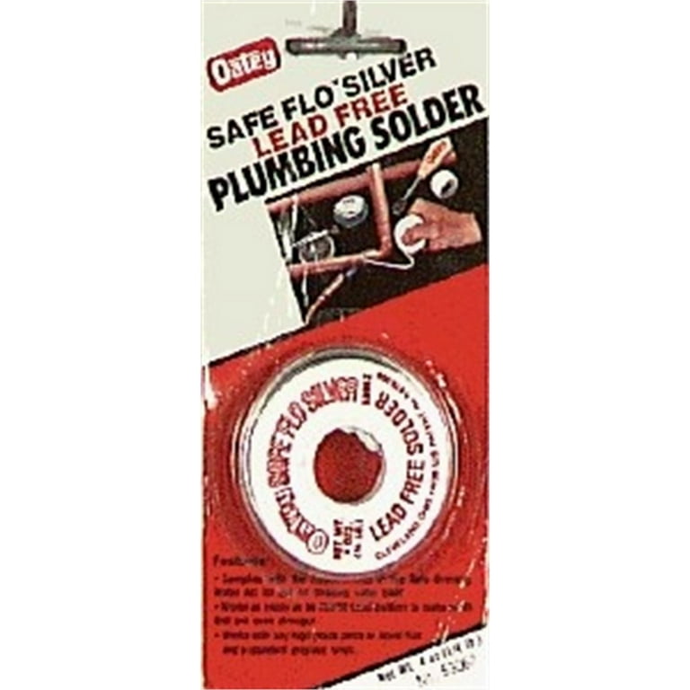 Oatey 29025 Safe-Flo Wire Solder, 1 Lb Bulk, Solid, Gray, Silver