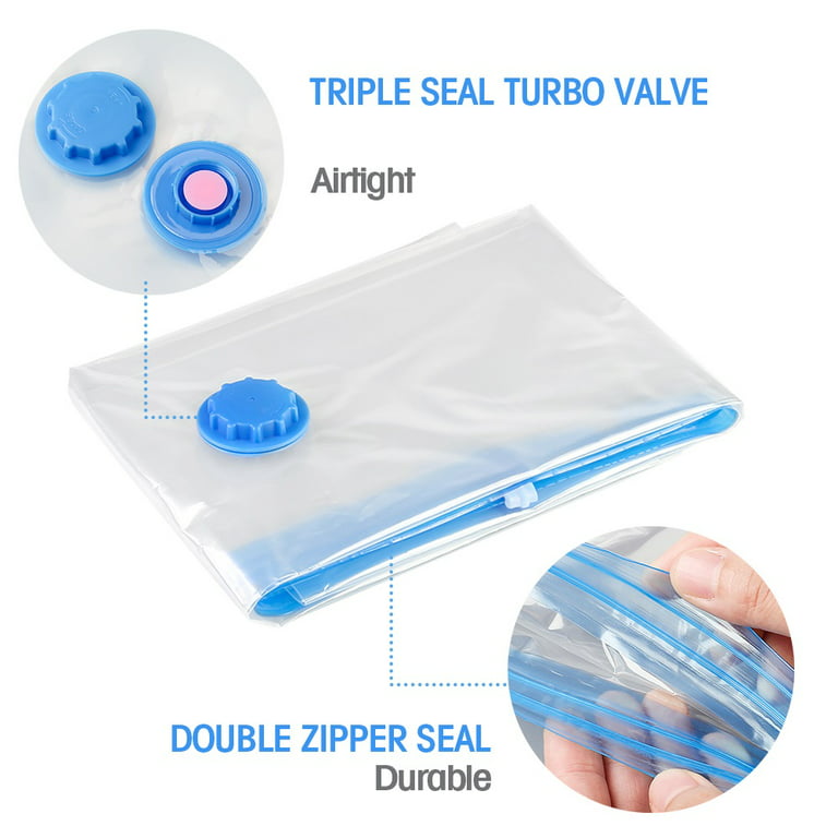 Vacuum Storage Bag Space Saver Air Tight Compression Magic Seal for Home  Travel Cloth Packing, 10 Pack Small 