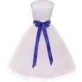 thumbnail image 2 of Big Girls' Custom Rhinestone Belt Communion Wedding Flowers Girls Dresses White Mint 8 (MB27K6CB), 2 of 3