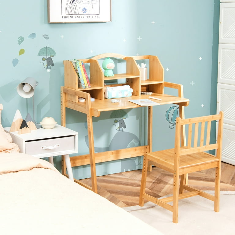 Free Shipping! Costway Bamboo Kids Study Desk And Chair Set Free Shipping! Costway Bamboo Kids Study Desk And Chair Set