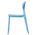 thumbnail image 3 of Modern Plastic Outdoor Dining Chair with Open Oval Back Design, 3 of 7