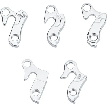 5Pcs Silver Bike Derailleur Hanger Frame Gear Tail Hook 5 Styles Aluminum Rear Gear Derailleur Hanger for Mountain Bike Replacement