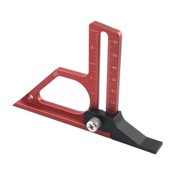 Medidor de altura para carpintería, herramienta de medición de profundidad, con de medición métrico en pulgadas, para mesa de fresadora de