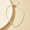 thumbnail image 4 of SmartBy WomenFaux Pearl White Alloy Round Short Choker Necklace for Party, 4 of 7
